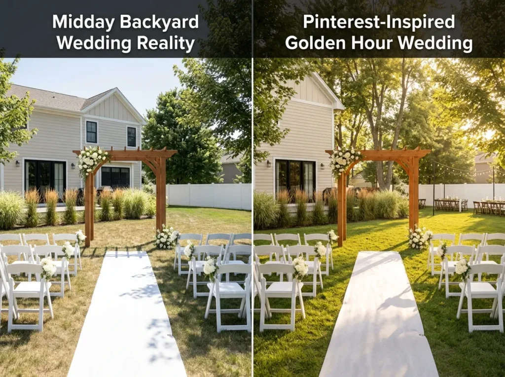 Why Your Backyard Wedding Aesthetic Looks Different on Pinterest vs. Reality