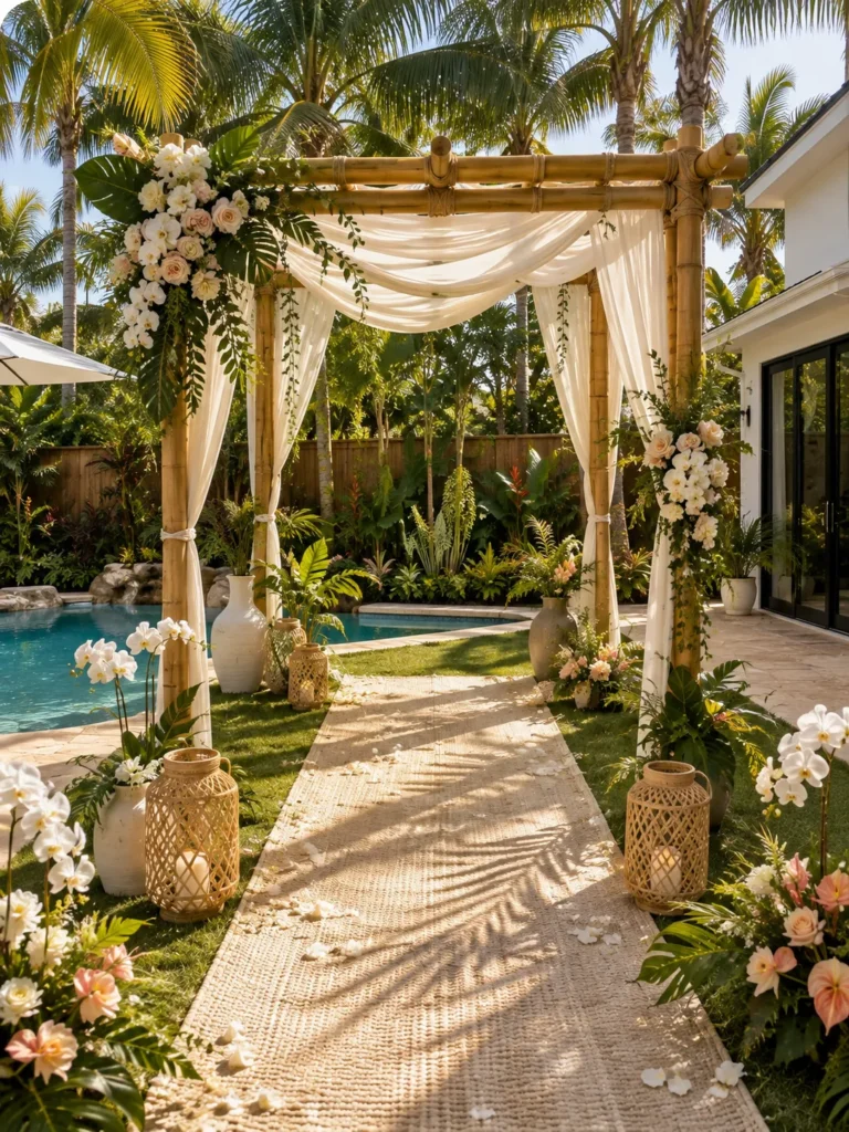 19 Backyard Ceremony Altar Ideas That Look Like a Destination Wedding