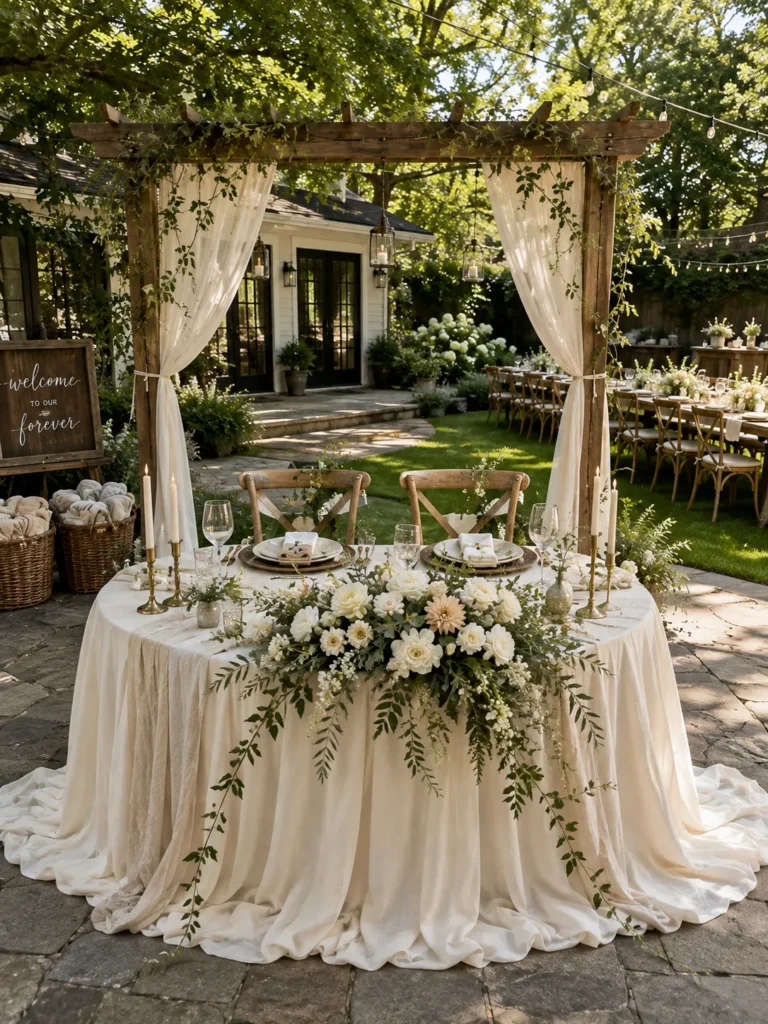 13 Head Table Designs for Backyard Weddings: Sweetheart and Wedding Party Styles